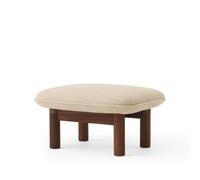 Audo Copenhagen Repose-pieds Brasilia Bouclé 02 beige-structure en noyer