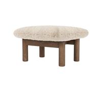 Audo Copenhagen Repose-pieds Brasilia Walnut-Nature sheepskin curly