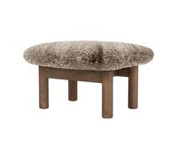 Audo Copenhagen Repose-pieds Brasilia Walnut-Sahara sheepskin curly