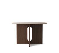 Audo Androgyne Table à Manger Ø120 cm Chêne Teinté foncé/Kunis Breccia Sable