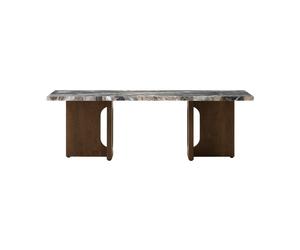 Audo Copenhagen Table basse Androgyne 45x120 cm Grey galaxy-chêne foncé