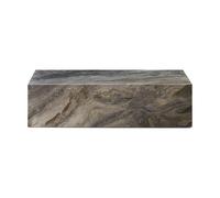 Audo Table Plinth - Grey Galaxy Marbre - low
