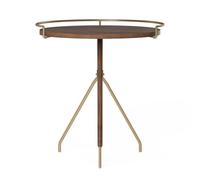 Audo Copenhagen Table d’appoint Umanoff noyer et laiton poli 45 cm