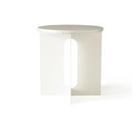 Audo Copenhagen Table d'appoint Androgyne Calacatta Viola marbre-ivory acier. Ø42 cm