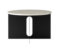 Audo Copenhagen Table d'appoint Androgyne Crystal Rose marbre-acier noir. Ø65 cm