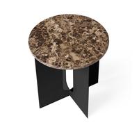 Audo Copenhagen Table d'appoint Androgyne. plateau de table Ø42 cm Marron Emperador