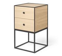 Audo Copenhagen Table d'appoint avec deux tiroirs Frame 35 Chêne