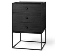 Audo Sideboard avec 3 tiroirs Frame 49 frêne noir LxlxH 49x42x77cm
