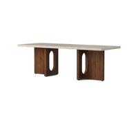 Audo Copenhagen Table de salon Androgyne sable/kunis breccia. structure en noyer