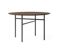 Audo Copenhagen Table ronde Snaregade Chêne teinté noir-foncé. Ø120 cm
