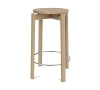 Audo Copenhagen Tabouret de bar Passage Chêne-acier inoxydable. 65 cm
