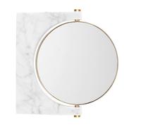 Audo Miroir mural marbre Pepe blanc lxHxP 25x26x3cm