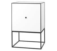 Audo Table d'appoint Frame 49 avec porte et étagère - blanc
