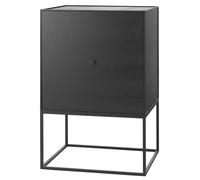 Audo Table d'appoint Frame 49 avec porte et étagère - frêne noir