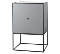 Audo Table d'appoint Frame 49 avec porte et étagère - gris foncé
