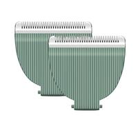 Audoc Lot de 2 lames de rechange hygiéniques en céramique pour tondeuse Meridian (onyx et sauge), vert