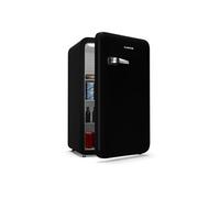 Klarstein Audrey Evo Réfrigérateur Rétro, 112L, Frigo Noir 1 Porte, Silencieux 40 dB, Porte Réversible, Pieds Réglables, Thermostat 0-10°C, Noir