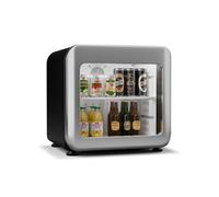 Klarstein Audrey Evo Réfrigérateur à boissons - 46 L Vitrine réfrigérée à boissons, Porte à double vitrage, Éclairage LED, Température 0-10°C, Design rétro, Classe Énergétique C