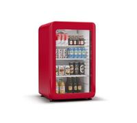 Klarstein Réfrigérateur à boissons Audrey Evo - 113 L, design rétro, porte vitrée, Classe C, Rouge