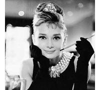 Audrey Hepburn (Breakfast at Tiffany's B&W 85 x 85 cm Toile Imprimée