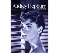 Audrey Hepburn Classic Hollywood Calendrier mural 2026, format A3, 29,7 x 42 cm, 12 photos mensuelles, reliure à spirale, en couleur.