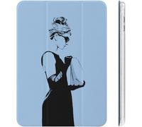 Audrey Hepburn Étui Pour Ipad 2020 (10.2in) Avec Porte-Stylo, Résistant Aux Chocs, Mise En Veille/Réveil Automatique, Coque De Protection Transparente À Trois Volets, Personnage D'anime