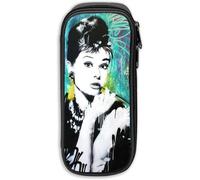 Audrey Hepburn Trousse À Crayons Grande Capacité Avec Fermeture Éclair Durable Et Pour Ranger Des Fournitures Scolaires Et De Bureau