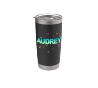 Audrey - Un beau nom avec des papillons. Gobelet isotherme en acier inoxydable double paroi