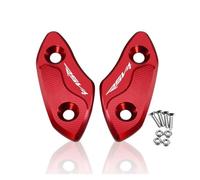 AUDSNI Base de Rétroviseur Cache Décoratif pour Aprilia RSV4 2009-2020 Plaques De Base De Blocage De Rétroviseur De Moto(Rouge)
