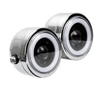 AUDSNI Phare Avant Remplacement Pour Bad Boy FXSTSB 1995-1997 Phare Avant Pour Moto Feux De Route Croisement Feux De Jour(Jaune,B)