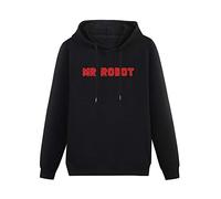 AuduE Mr. Robot Logo Hoodies Long Sleeve Pullover Loose Hoody Men Sweatershirt Size XL