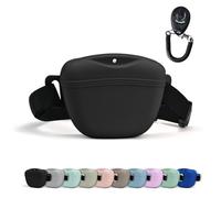 AUDWUD Version améliorée du Sac à friandises en Silicone;livré avec Une Ceinture pour Un Port Pratique;Comprend également Un clicker de Dressage pour Un Dressage Facile des Chiens