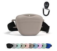AUDWUD Version améliorée du Sac à friandises en Silicone;livré avec Une Ceinture pour Un Port Pratique;Comprend également Un clicker de Dressage pour Un Dressage Facile des Chiens