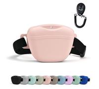 AUDWUD Version améliorée du Sac à friandises en Silicone;livré avec Une Ceinture pour Un Port Pratique;Comprend également Un clicker de Dressage pour Un Dressage Facile des Chiens