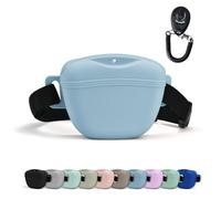 AUDWUD Version améliorée du Sac à friandises en Silicone;livré avec Une Ceinture pour Un Port Pratique;Comprend également Un clicker de Dressage pour Un Dressage Facile des Chiens