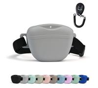 AUDWUD Version améliorée du Sac à friandises en Silicone;livré avec Une Ceinture pour Un Port Pratique;Comprend également Un clicker de Dressage pour Un Dressage Facile des Chiens