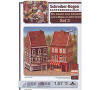 Aue-Verlag 9 x 9 x 18 cm Modèle Old Town de Kit (Lot de 3)