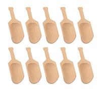 AUEAR, Lot de 10 mini cuillères en bois pour sels de bain, cuillères à bonbons en bois