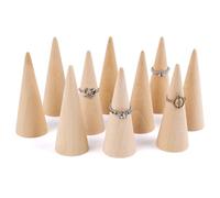 AUEAR, Lot de 10 supports en bois pour bagues et bijoux