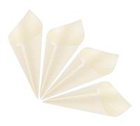 AUEAR, Lot de 100 cônes jetables en bois de pin de 12,7 x 5,1 cm - Petits supports en bambou pour hors-d'œuvre, amuse-bouches, fêtes à domicile, traiteur, événements