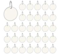 AUEAR, Lot de 100 étiquettes rondes de 1,2 cm avec chaîne fendue pour enfants sac à dos animaux de compagnie bagages