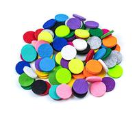 AUEAR, Lot de 100 tampons ronds en feutre de rechange pour diffuseur d'huiles essentielles, médaillon et collier, coussinets de rechange pour bracelet, diffuseur de voiture, clip d'aération de 2,2 cm