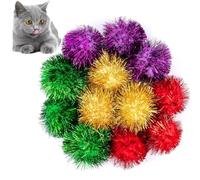 AUEAR, Lot de 12 pompons interactifs de 5,1 cm pour chaton (4 couleurs)