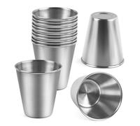 AUEAR, Lot de 12 verres à shot en acier inoxydable de 70 ml pour bar, maison, restaurant