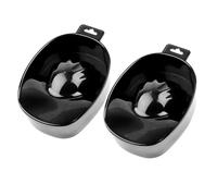 AUEAR, Lot de 2 bols de manucure, bol de trempage des ongles pour le traitement des mains, le trempage des mains, les outils de manucure et de spa (noir)