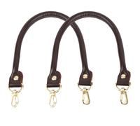 AUEAR, Lot de 2 sangles de rechange en cuir marron foncé avec boucles mousquetons en métal doré