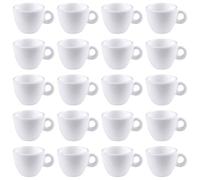 AUEAR, Lot de 20 mini tasses à café, thé miniatures, tasse à café blanche, accessoires de décoration de cuisine