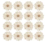 AUEAR, Lot de 20 roses rustiques fleurs artificielles faites à la main en toile de jute naturelle pour la maison, les fêtes de mariage, les loisirs créatifs