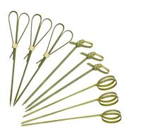 AUEAR, Lot de 300 pics à cocktail en bambou avec brochettes et pics à fruits (3 styles, 3 modèles)