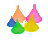 AUEAR Lot de 5 entonnoirs en Plastique sans BPA pour Cuisine, liquides, épices, Poudre, cosmétiques, huiles essentielles de qualité Alimentaire